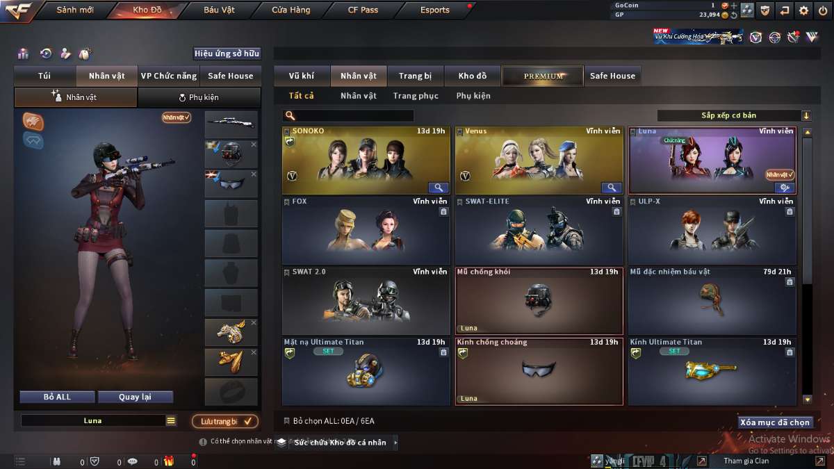 shop acc cf uy tin gia re